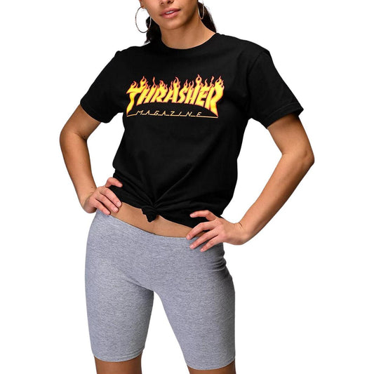 Remera Thrasher Flame Girl Negro - Indy