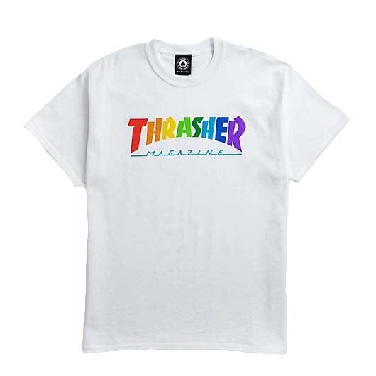 Remera Thrasher Rainbow Blanco Multicolor - Indy