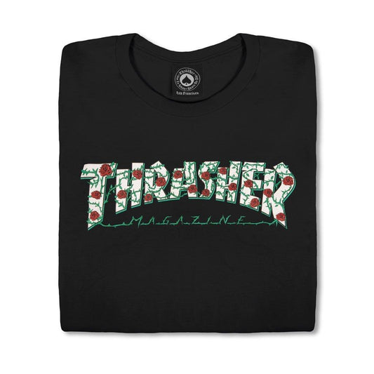 Remera Thrasher Roses Boys Negro - Indy