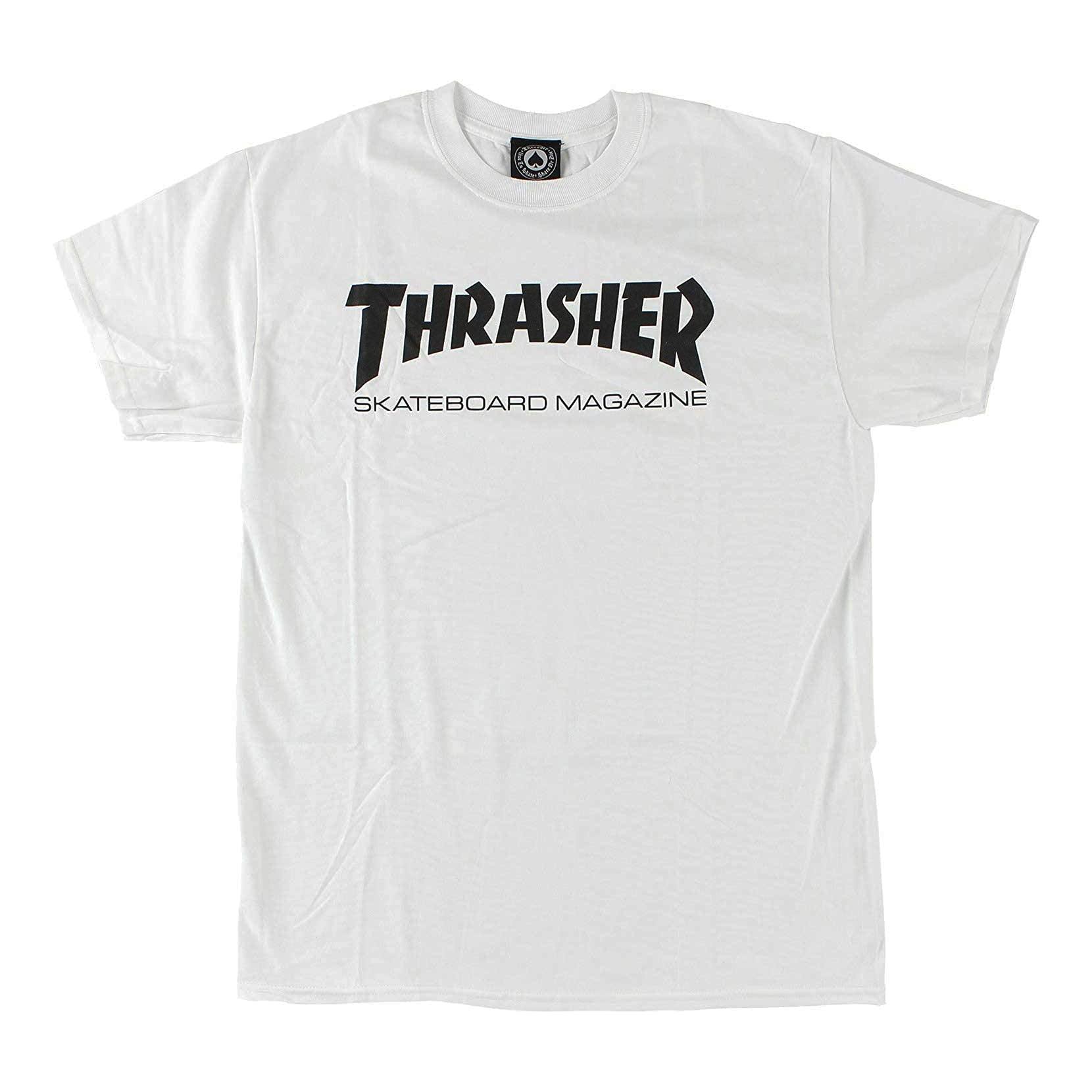 Remera Thrasher Skate Magazine Blanco Negro - Indy