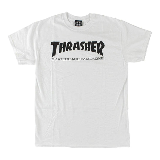 Remera Thrasher Skate Magazine Blanco Negro - Indy
