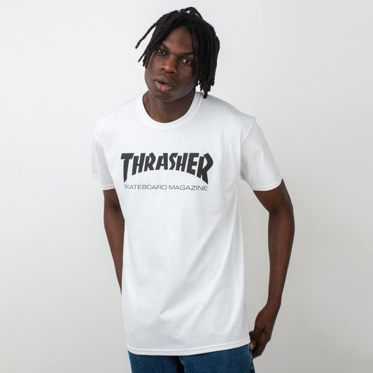 Remera Thrasher Skate Magazine Blanco Negro - Indy