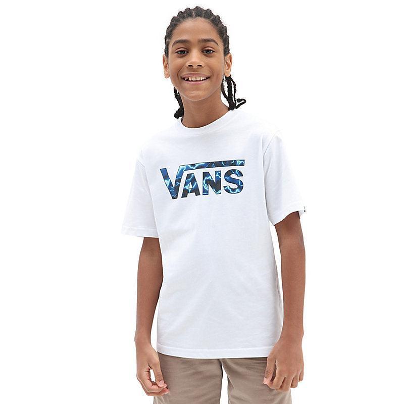 Remera Vans Classic Logo Fill Boys Blanco Print - Indy