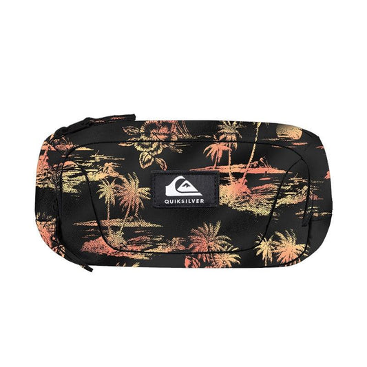Riñonera Quiksilver Component Negro Naranja - Indy