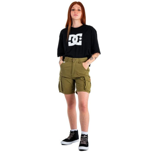 Short Dc SU Cargo Walk Mujer Verde Militar - Indy