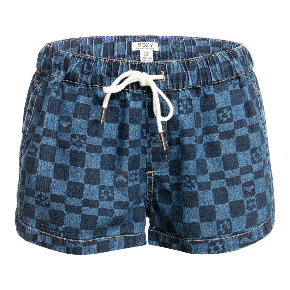 Short Roxy New Impossible Printed Azul Cuadrille - Indy