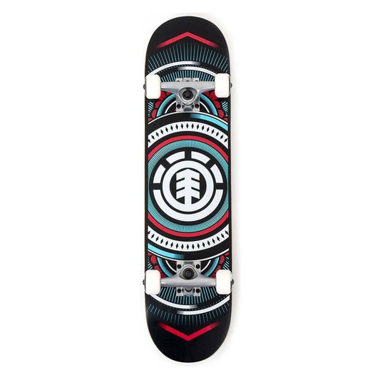 Skate Completo Element Hatched Red Negro Rojo Print - Indy