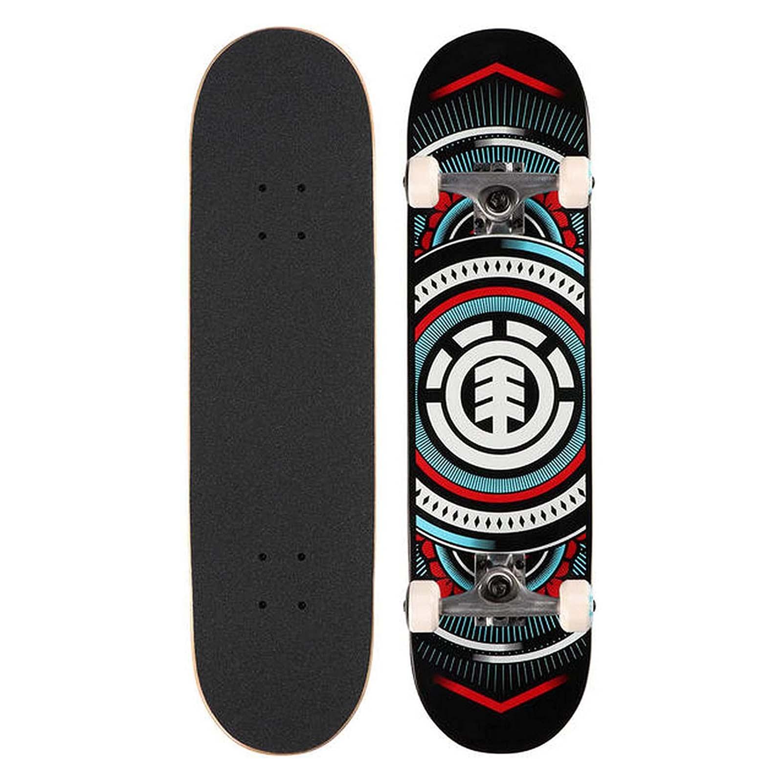 Skate Completo Element Hatched Red Negro Rojo Print - Indy