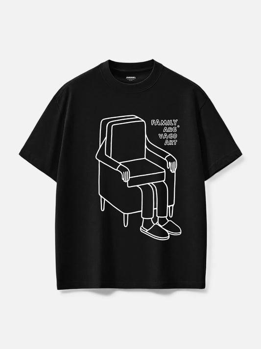 Remera Familyarg® +Vagoart Slipper Supersized Negro