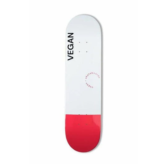 Tabla Skate Vegan Pantone Blanco Rojo - Indy