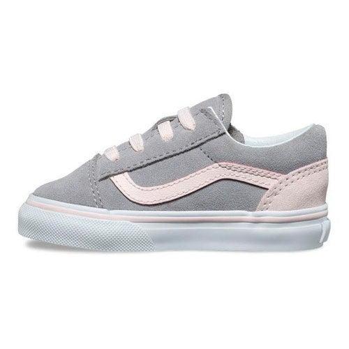 Zapatilla Vans Old Skool Zip Kids Gris Rosa - Indy
