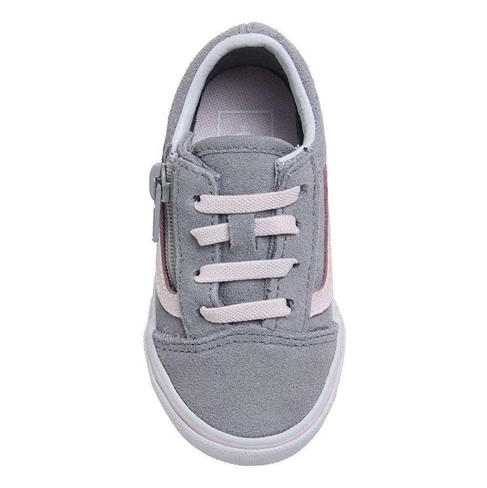 Zapatilla Vans Old Skool Zip Kids Gris Rosa - Indy