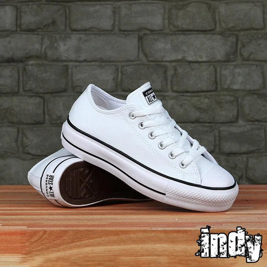 Zapatillas Converse Chuck Taylor Platform Leather Blanco - Indy