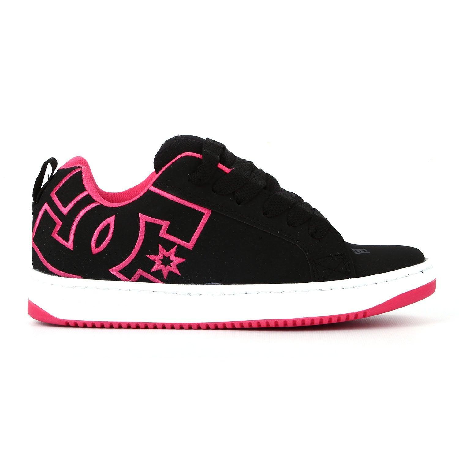 Zapatillas Dc Court Graffik Ss Girl Negro Rosa - Indy