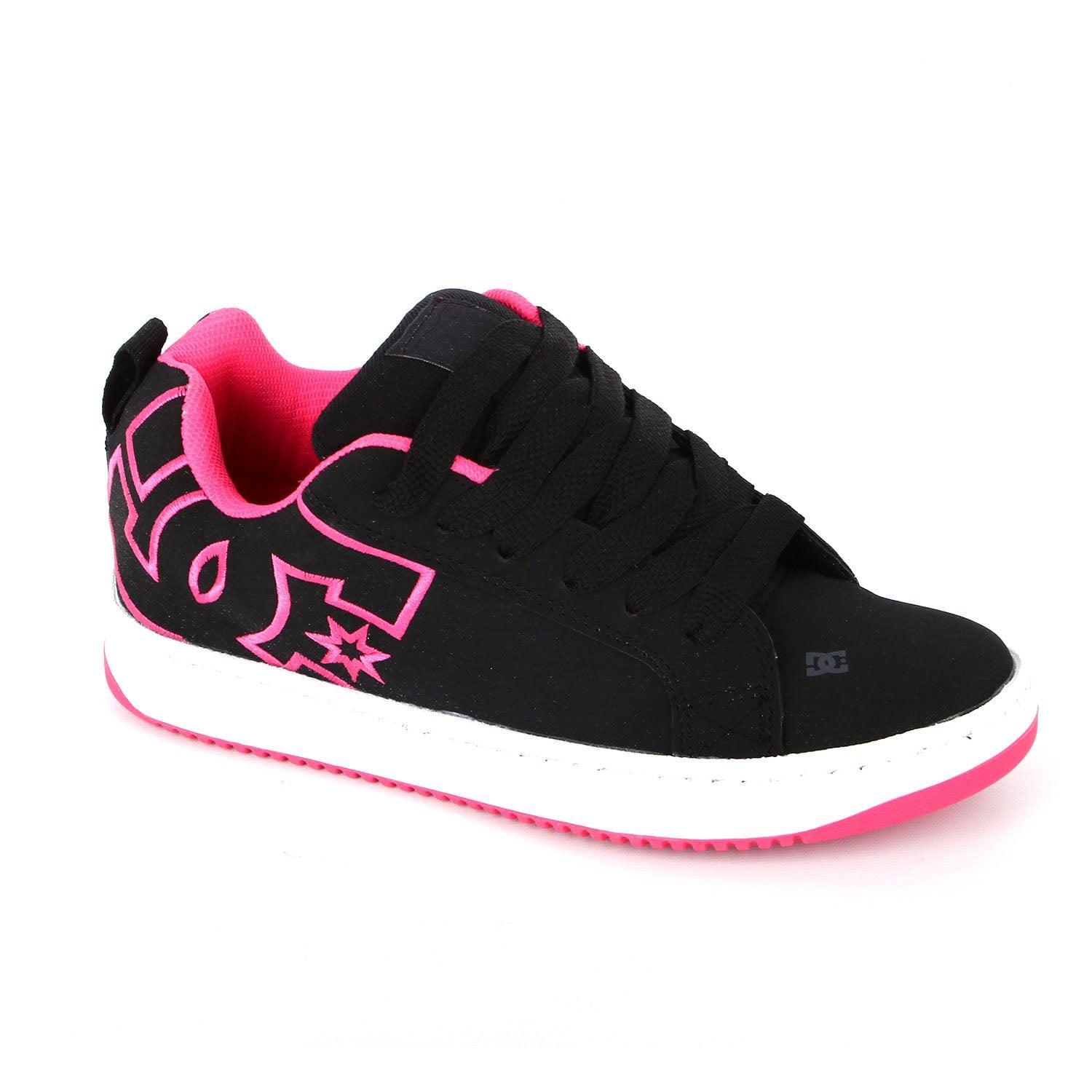 Zapatillas Dc Court Graffik Ss Girl Negro Rosa - Indy
