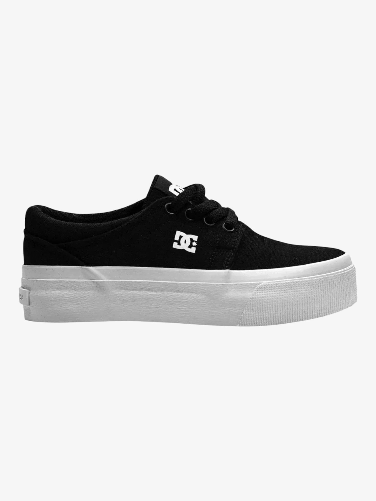 Zapatillas Dc New Trase Platform Tx Mujer Negro Blanco - Indy