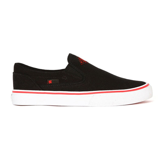 Zapatillas Dc Trase Slip On Tx Negro Blanco Rojo - Indy
