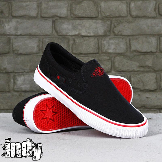 Zapatillas Dc Trase Slip On Tx Negro Blanco Rojo - Indy