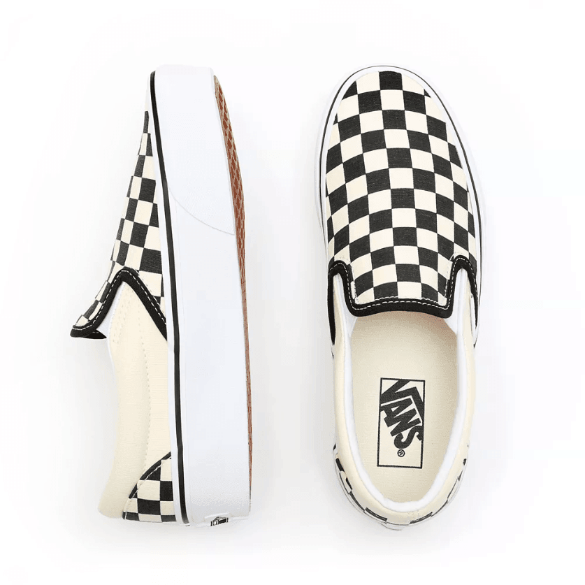 Zapatillas Vans Classic Slip On Platform Blanco Negro - Indy