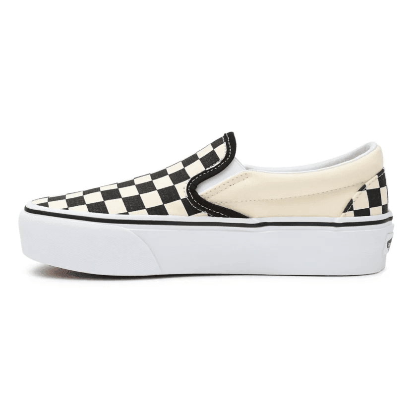 Zapatillas Vans Classic Slip On Platform Blanco Negro - Indy
