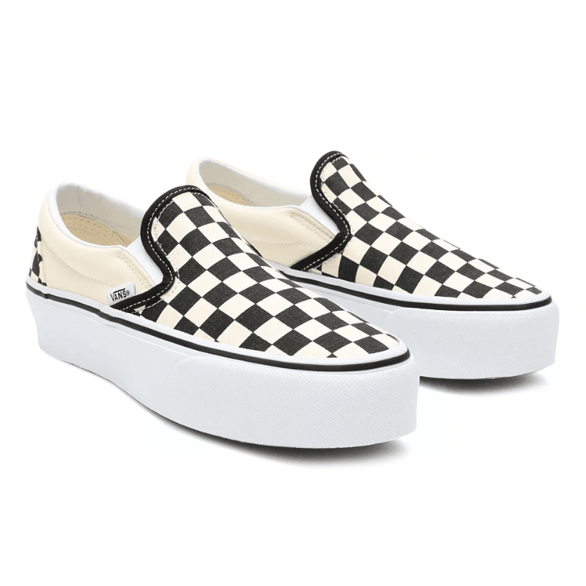 Zapatillas Vans Classic Slip On Platform Blanco Negro - Indy