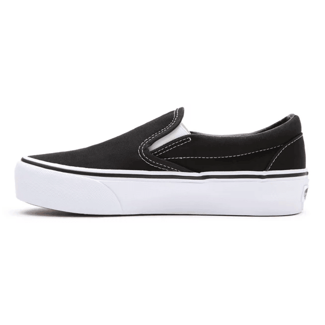 Zapatillas Vans Classic Slip On Platform Negro Blanco - Indy