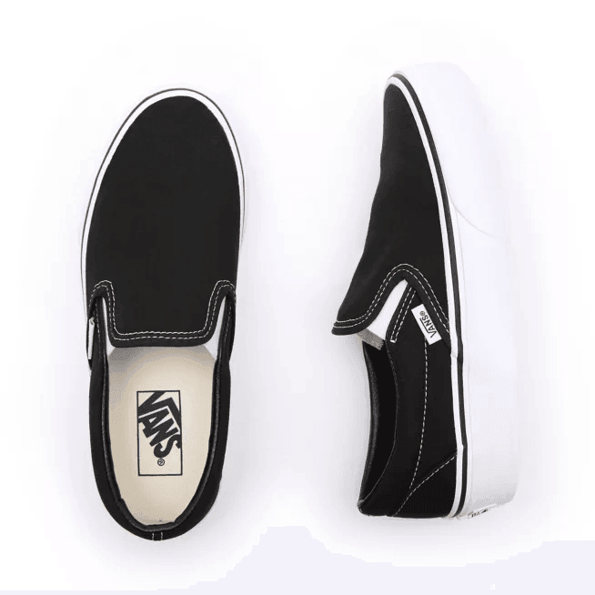 Zapatillas Vans Classic Slip On Platform Negro Blanco - Indy