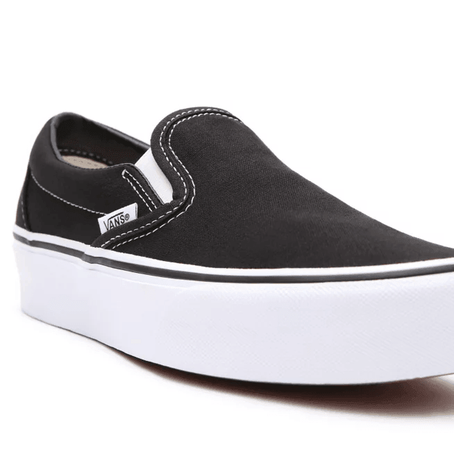 Zapatillas Vans Classic Slip On Platform Negro Blanco - Indy