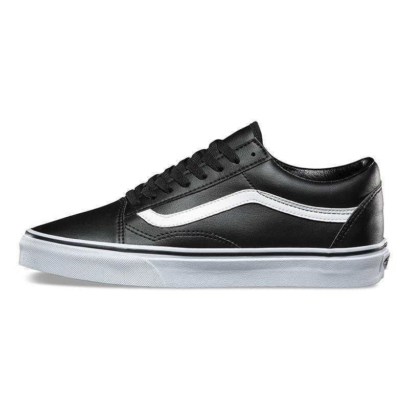 Zapatillas Vans Old Skool Leather Negro Blanco - Indy