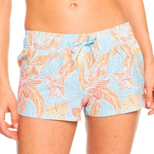 Short Roxy Easy Peasy Celeste Floreado - Indy