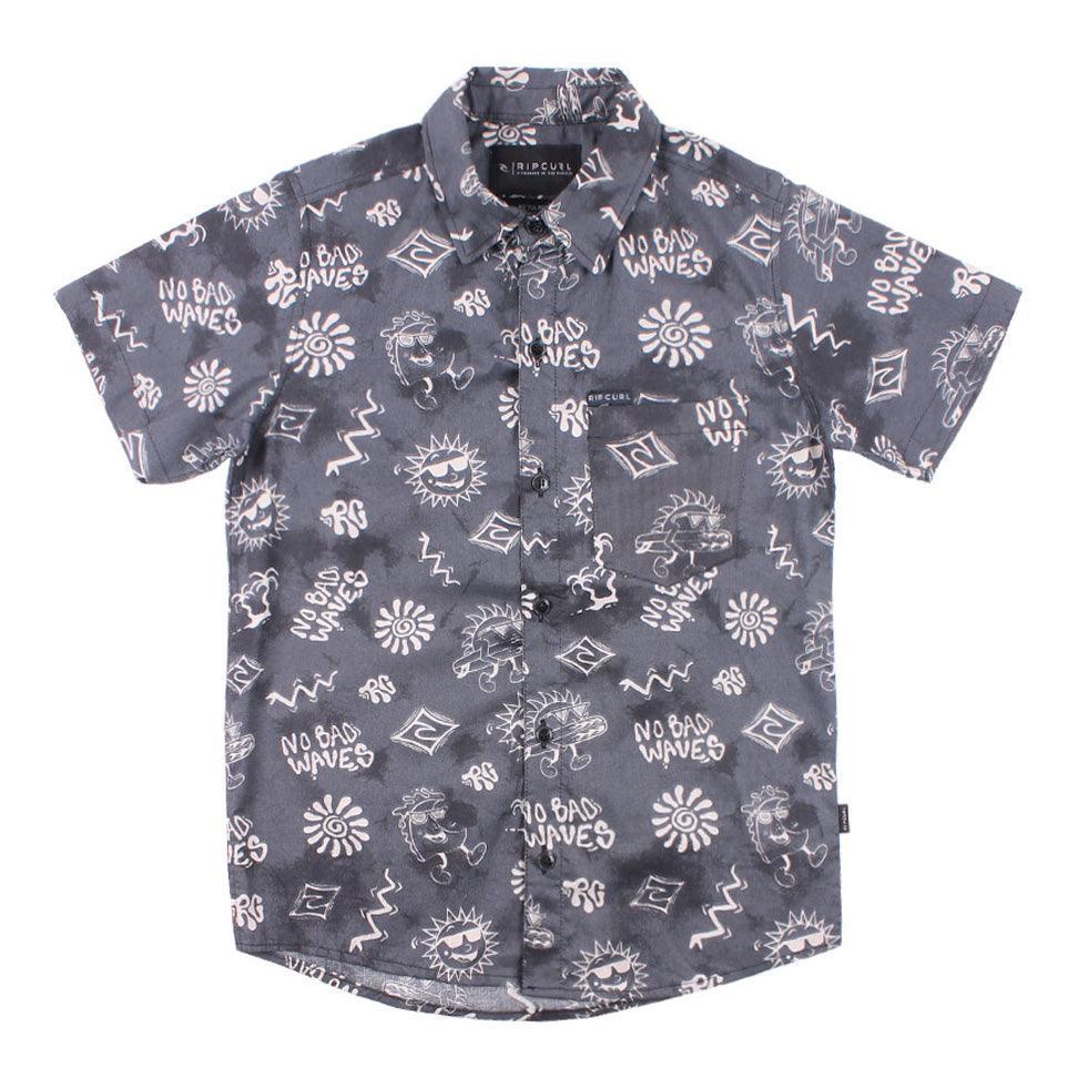 Camisa Rip Curl Toddler Waves Boys Gris Print - Indy