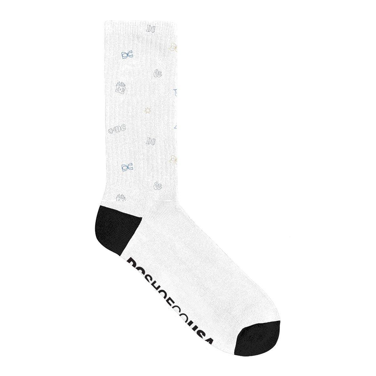 Medias Dc Wild Mid Crew Negro Blanco - Indy