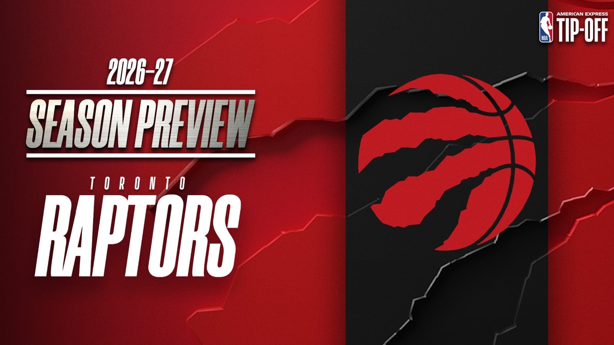 Gráfica oficial de la NBA con la previa de la temporada 2026-27 de los Toronto Raptors